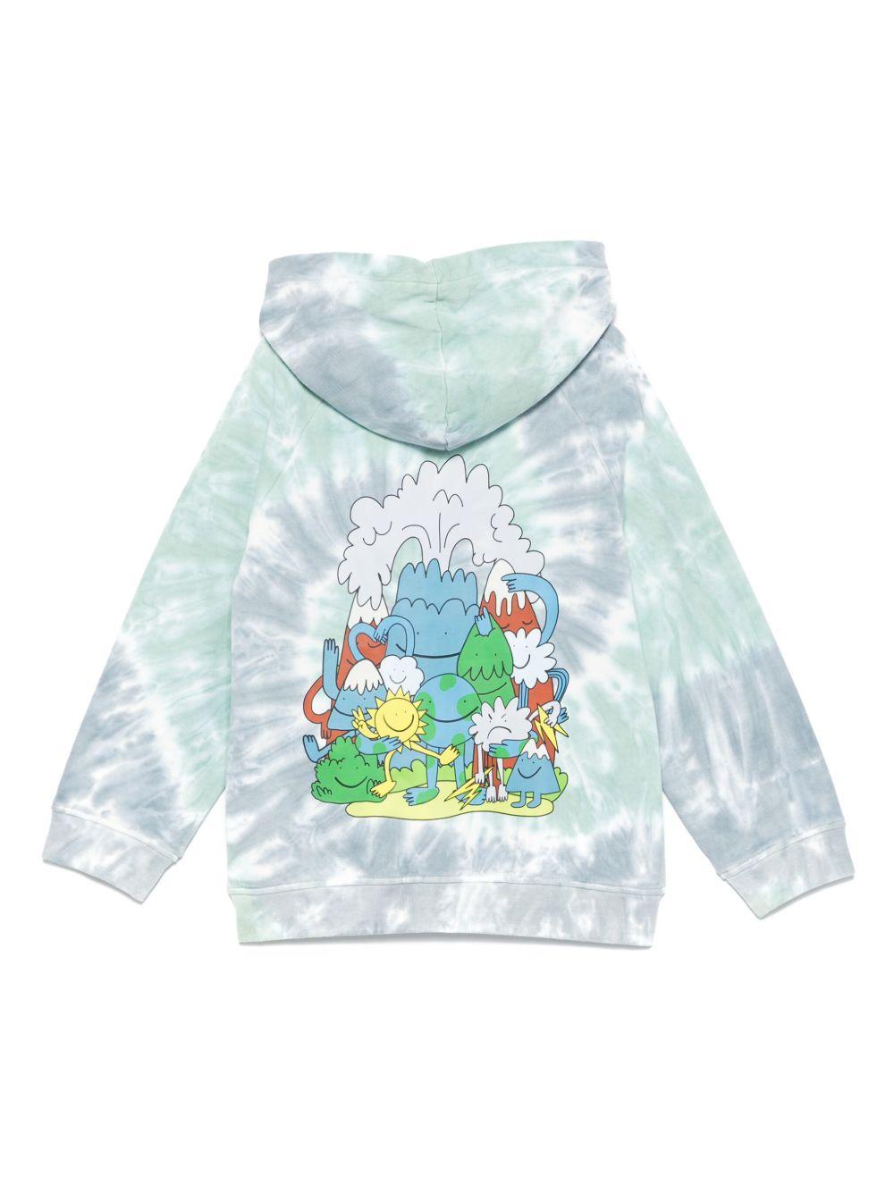 Felpa per bambino Stella McCartney Kids azzurro con stampa psichedelica TX4P90 Z3162 999 STELLA McCARTNEY KIDS