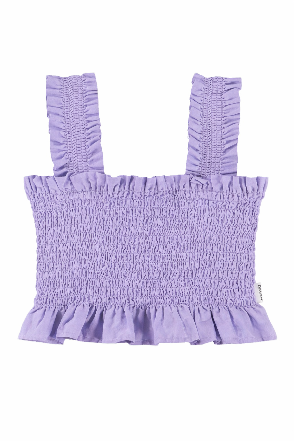 Top Rolfia per bambina Molo viola con corsetto arricciato 2S26C401 5622 MOLO