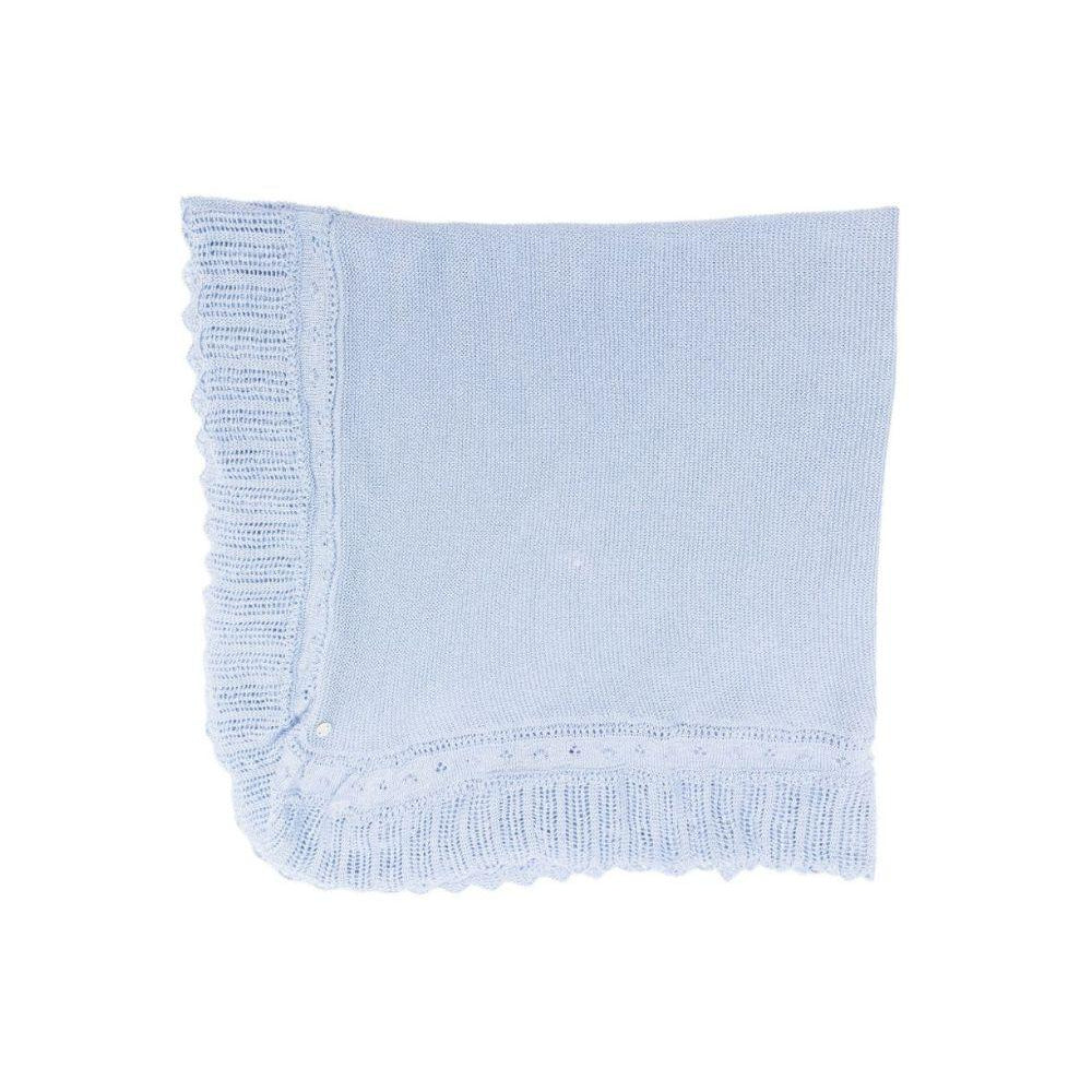 Coperta per neonato Paz Rodriguez azzurra con bordo smerlato 029-123269 80 PaZ RODRIGUEZ KIDS