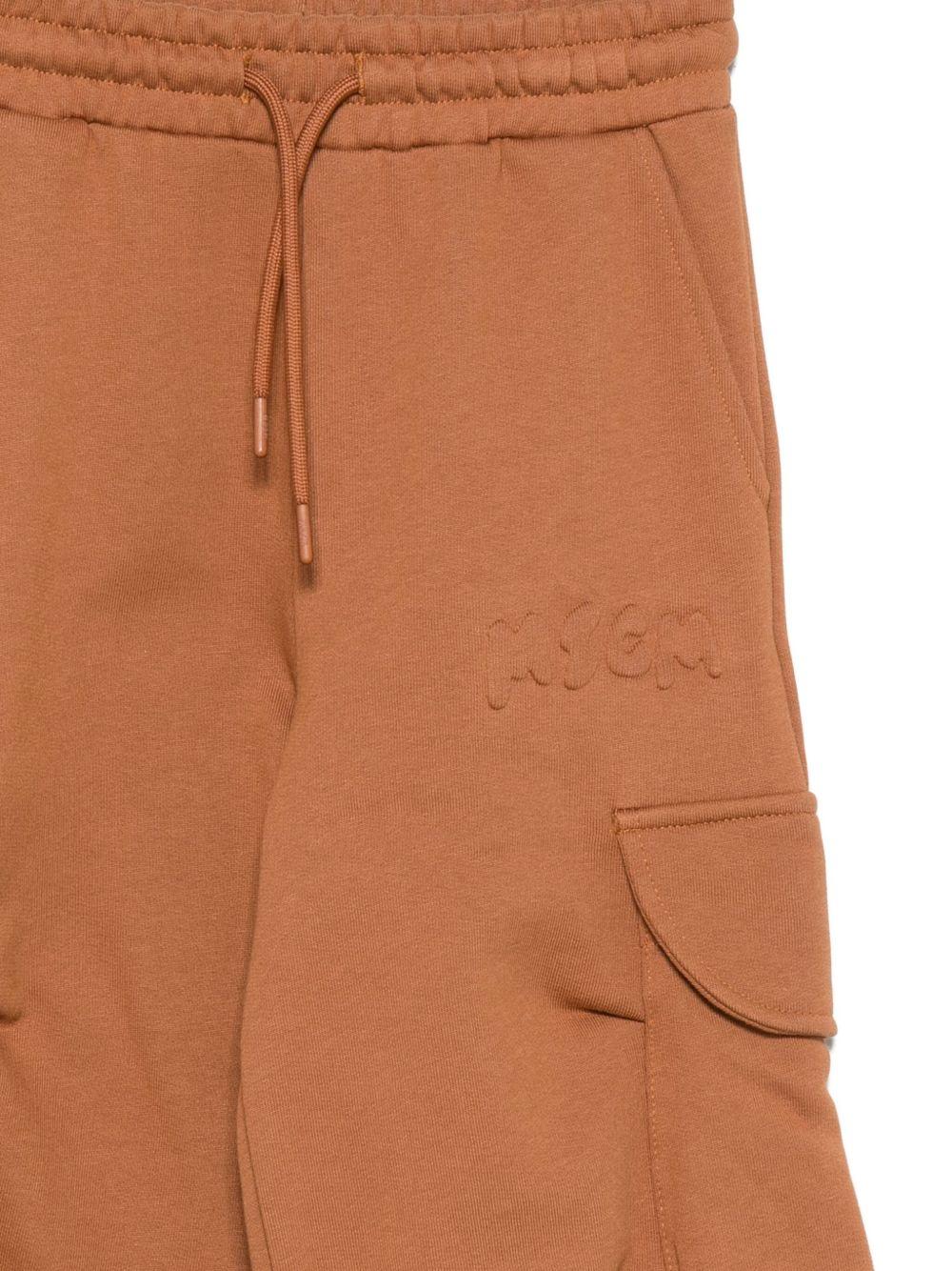 Pantaloni cargo per bambino MSGM Kids marroni con coulisse F5MSJUFP025 MS046 MSGM KIDS