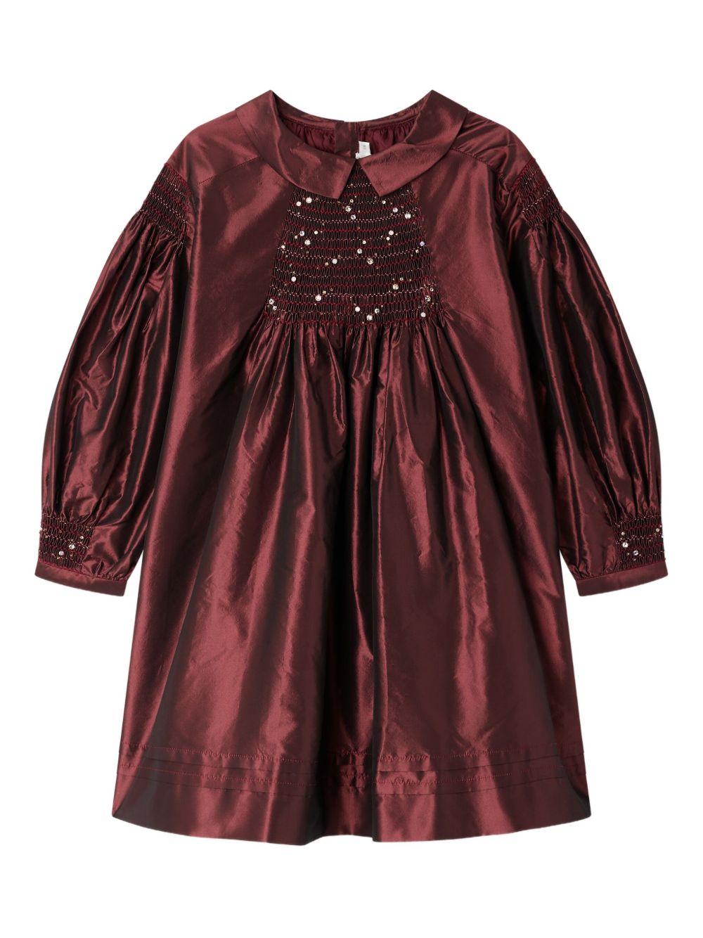Abito per bambina Bonpoint rosso con maniche a palloncino W05GDRW00002 052B BONPOINT