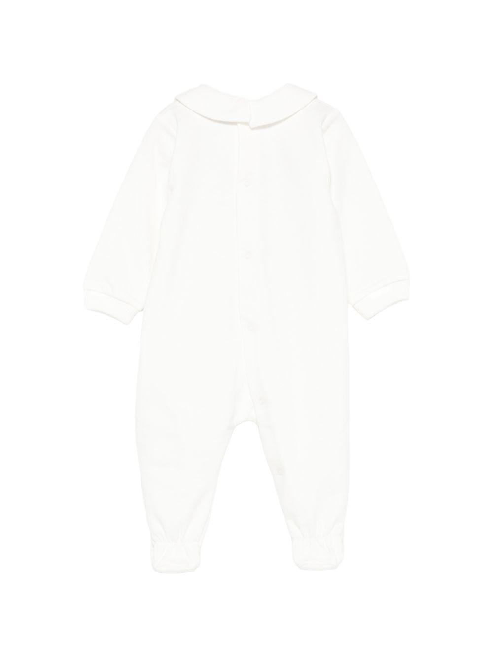 Tutina per neonati Moschino Kids bianca con motivo Teddy Bear MUY09OLCA40 10063 MOSCHINO KIDS