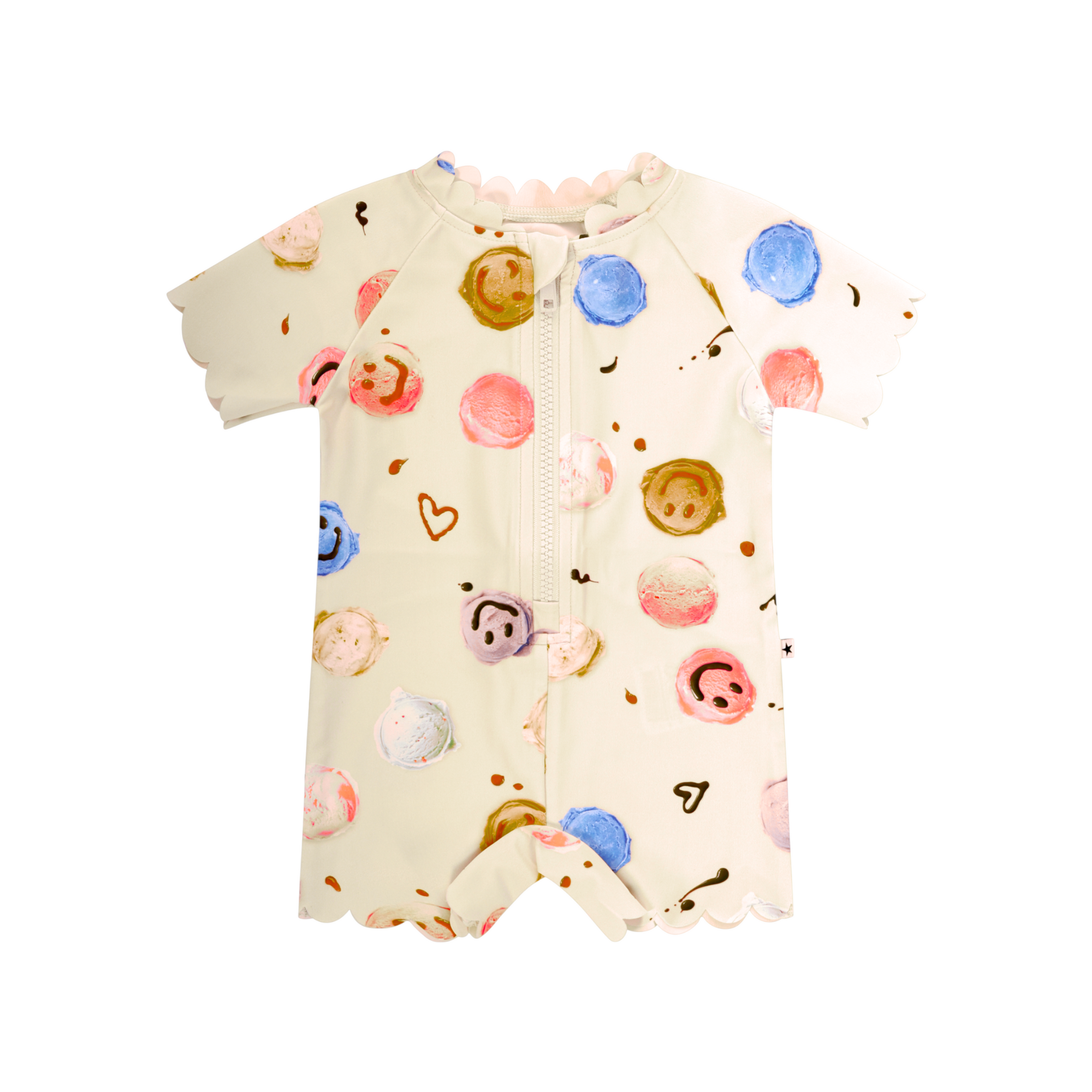 Costume neonata Molo Kids beige con stampa all-over 8S26P527 9502 MOLO KIDS