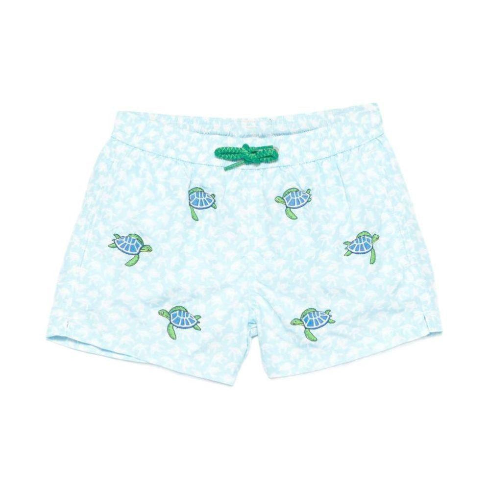Costume per bambino MC2 Saint Barth Kids azzurro con motivo tartarughe JEA0014 02169L MC2 ST. BARTH KIDS