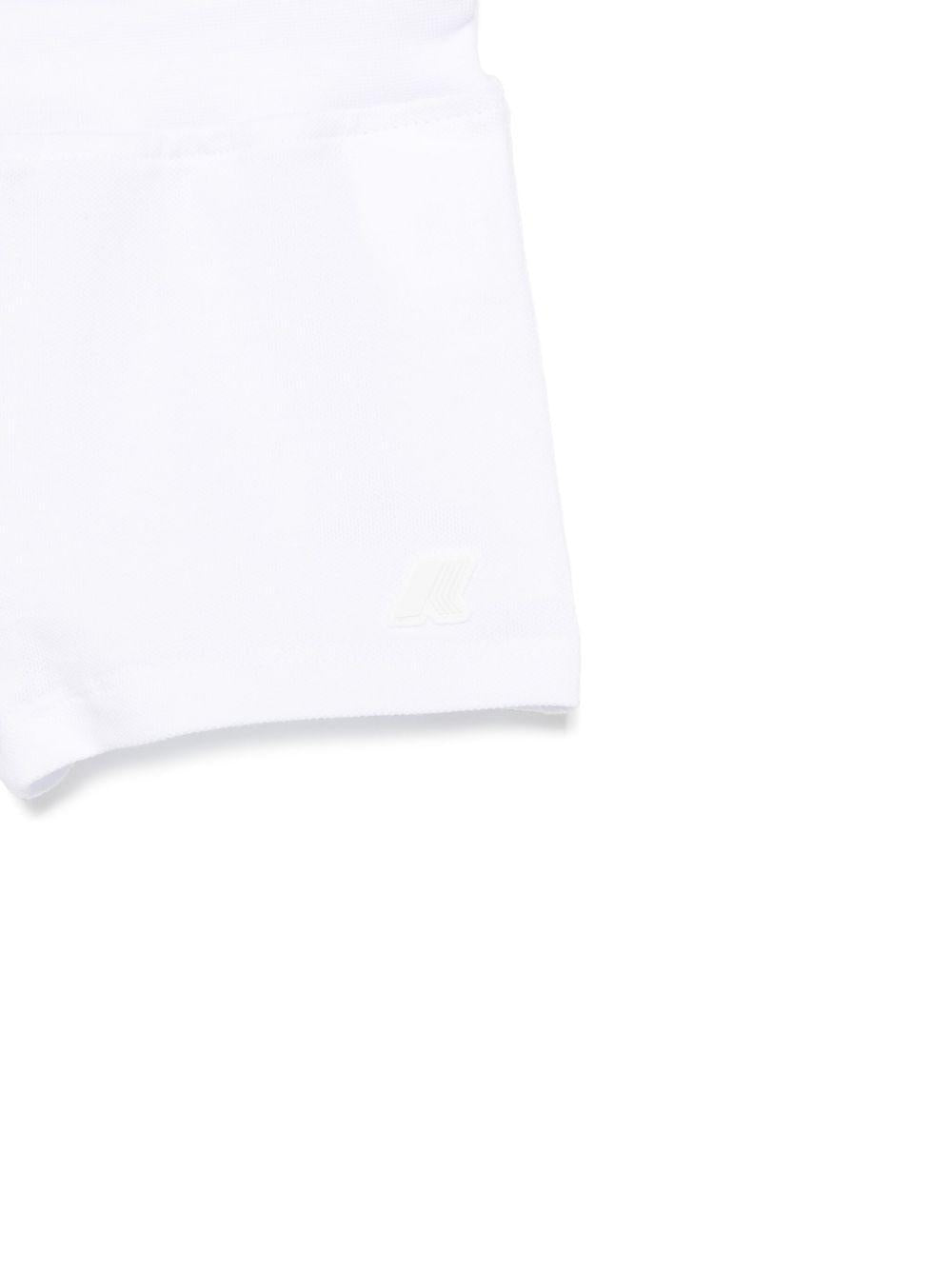 Shorts Noisette per neonato K Way Kids bianco con logo in gomma K71376W 001 K-WAY KIDS