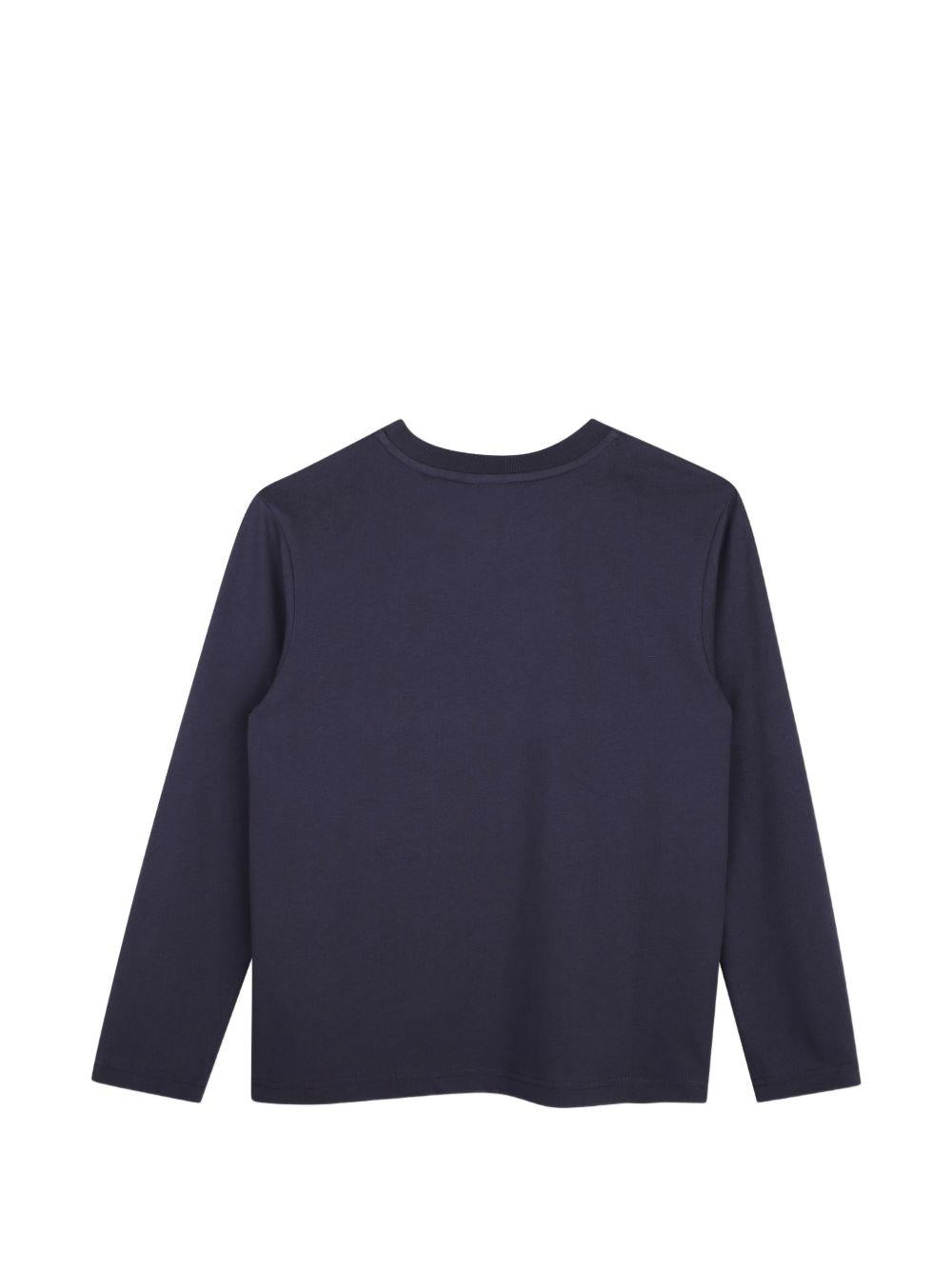 T-shirt per bambino Givenchy Kids blu con logo sul davanti H31347 853 GIVENCHY KIDS