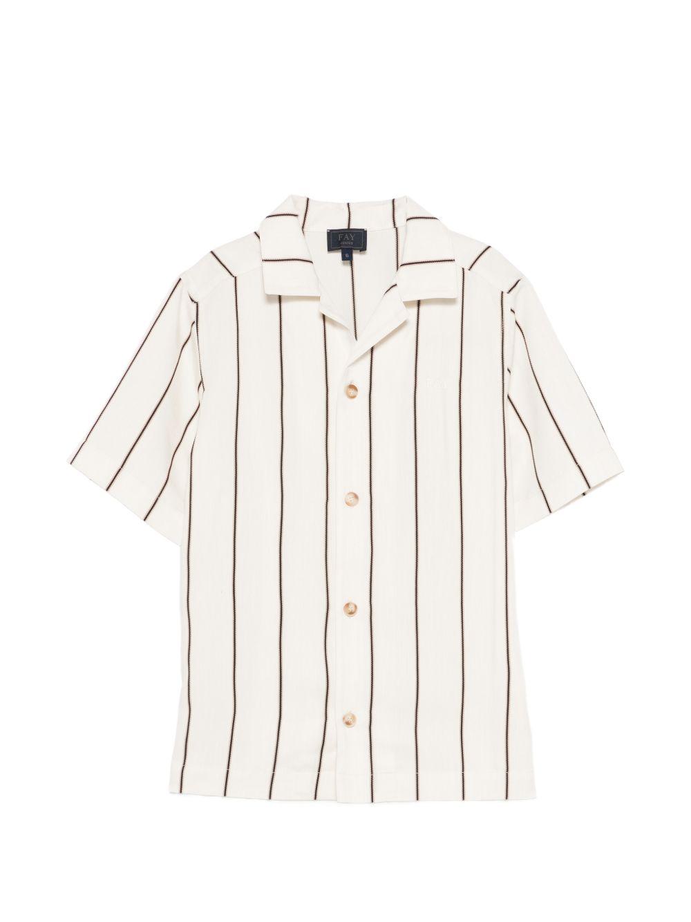 Camicia per bambino Fay Kids beige con design a righe FY5P71 P0581 103BL FAY KIDS