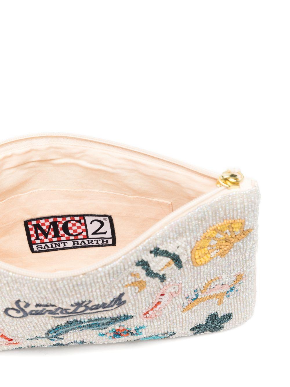 Pochette MC2 Saint Barth beige con ricamo del logo POU0002 00877L MC2 ST. BARTH KIDS