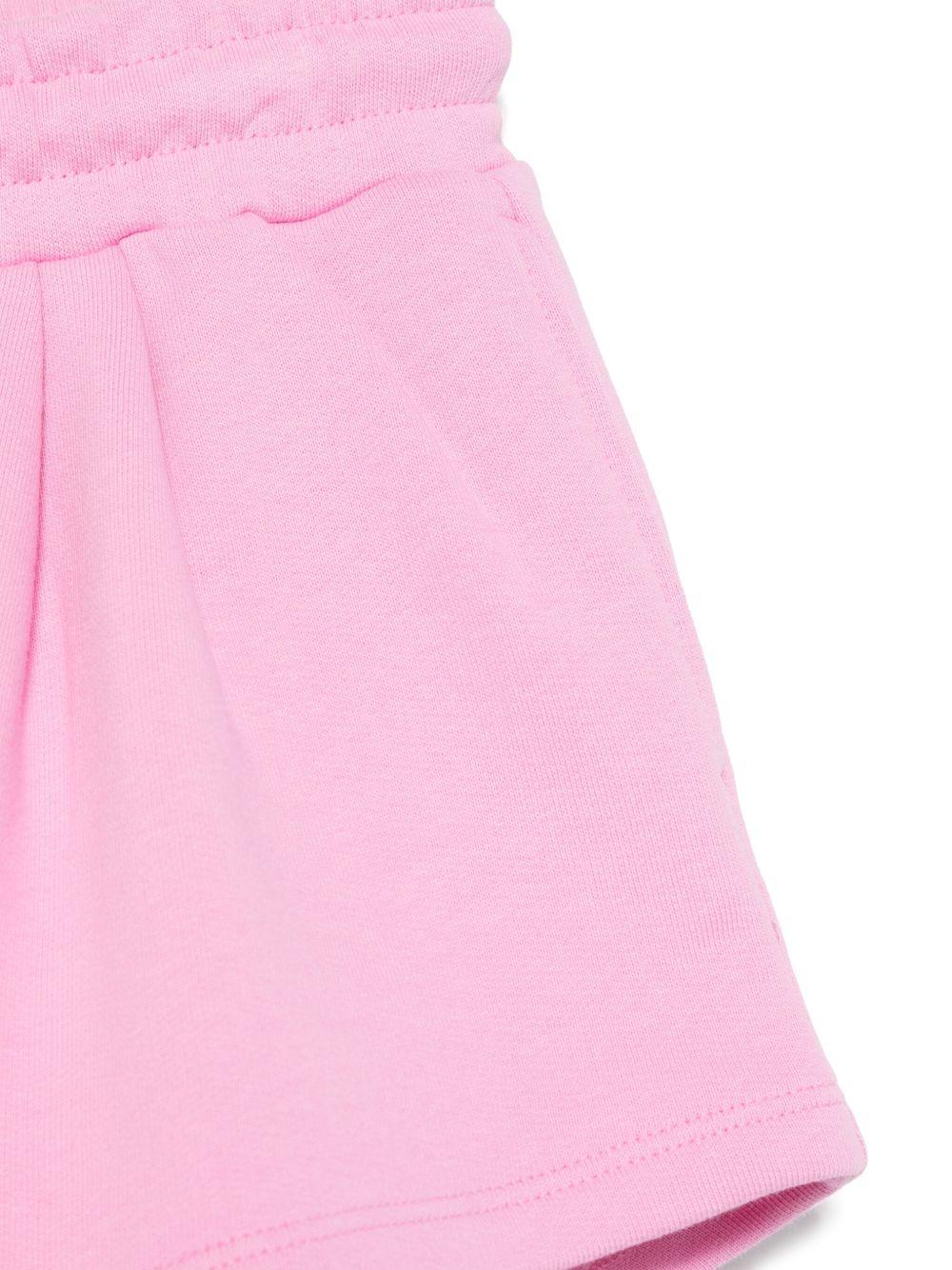 Shorts per bambina MSGM Kids rosa in cotone con logo S5MSJGSH094 MS003 MSGM KIDS