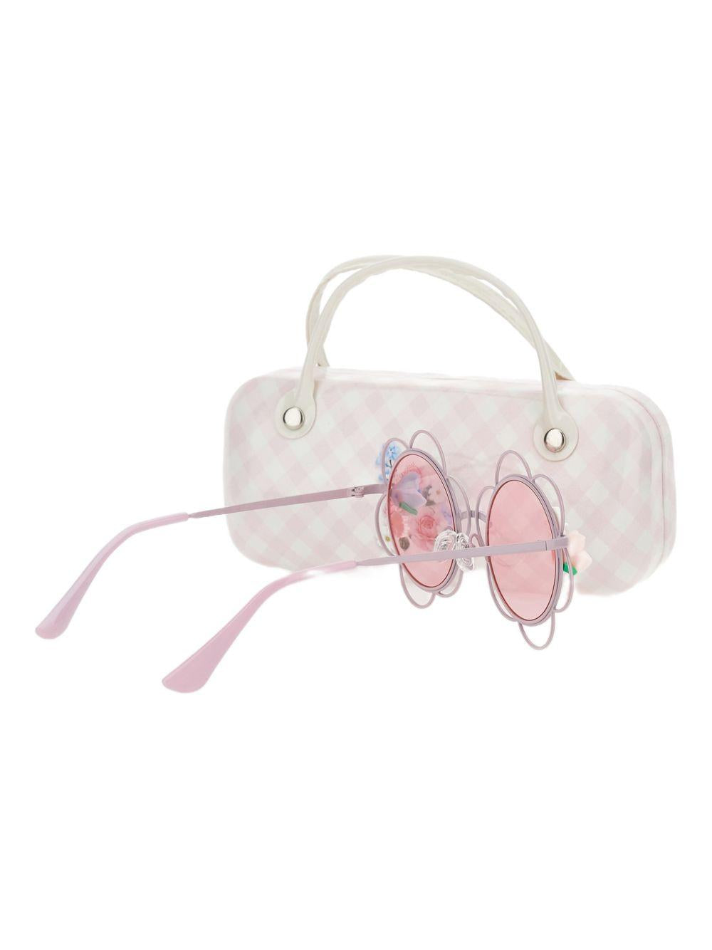 Occhiali da sole per bambina Monnalisa rosa con decorazione a fiori 39G020 7060 0090 MONNALISA KIDS