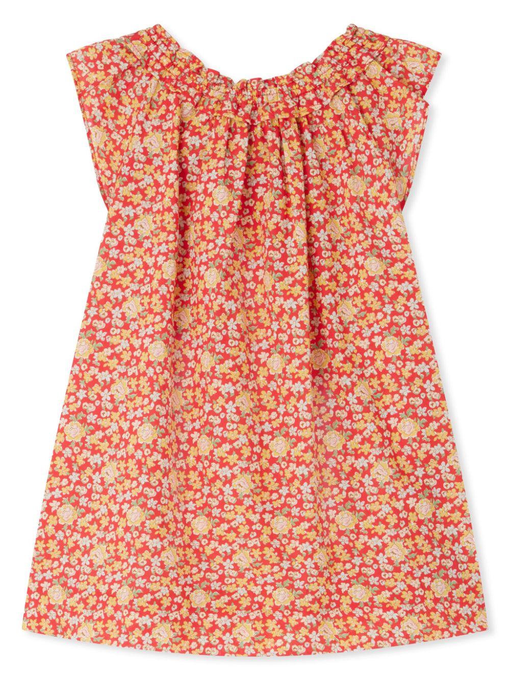 Abito dorato per bambina Bonpoint rosso con maniche ad aletta C05XDRW00001 651A BONPOINT KIDS