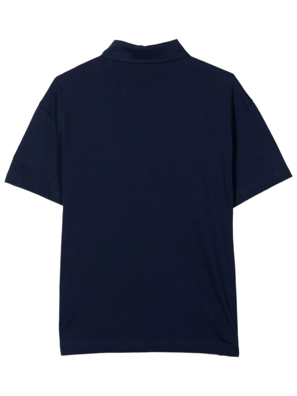 T-shirt per bambino Fendi Kids blu con taschino logo FF JMI399 7AJ F1I11 FENDI KIDS