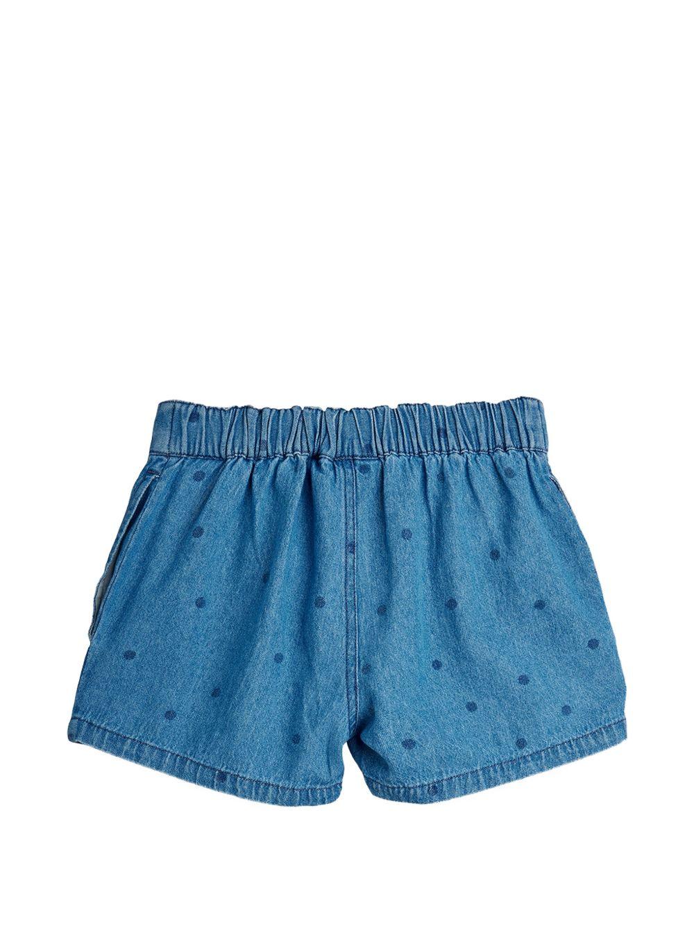 Shorts per bambino Mini Rodini denim con ricamo bassotto 26230152 BLUE MINI RODINI KIDS