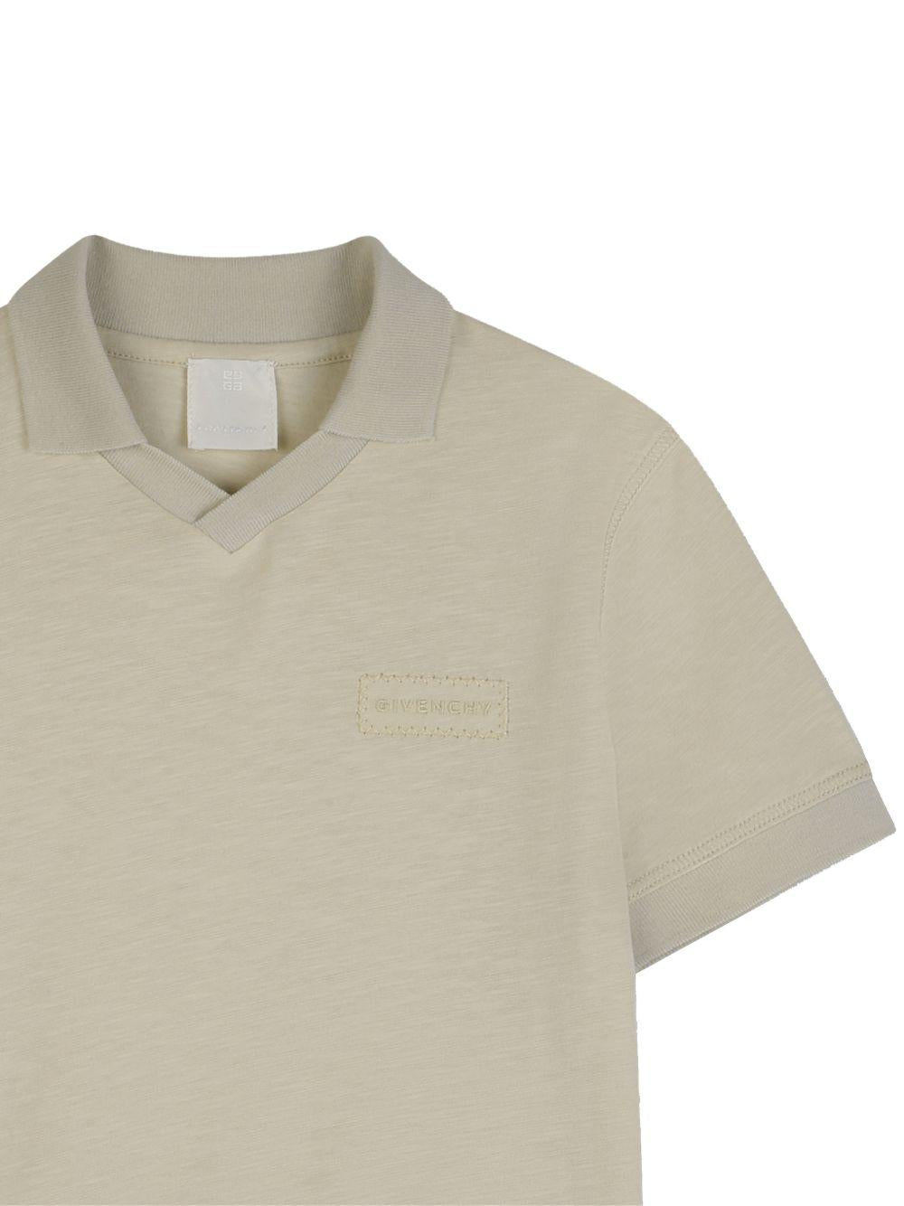 T-shirt per bambino Givenchy Kids grigio perla con scollo a V H31126 192 GIVENCHY KIDS
