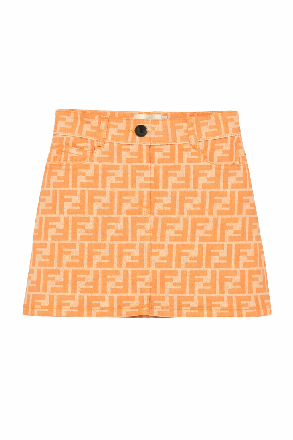 Gonna per bambina Fendi Kids arancione con logo all-over JFE203 AVW1 F1JYS FENDI KIDS