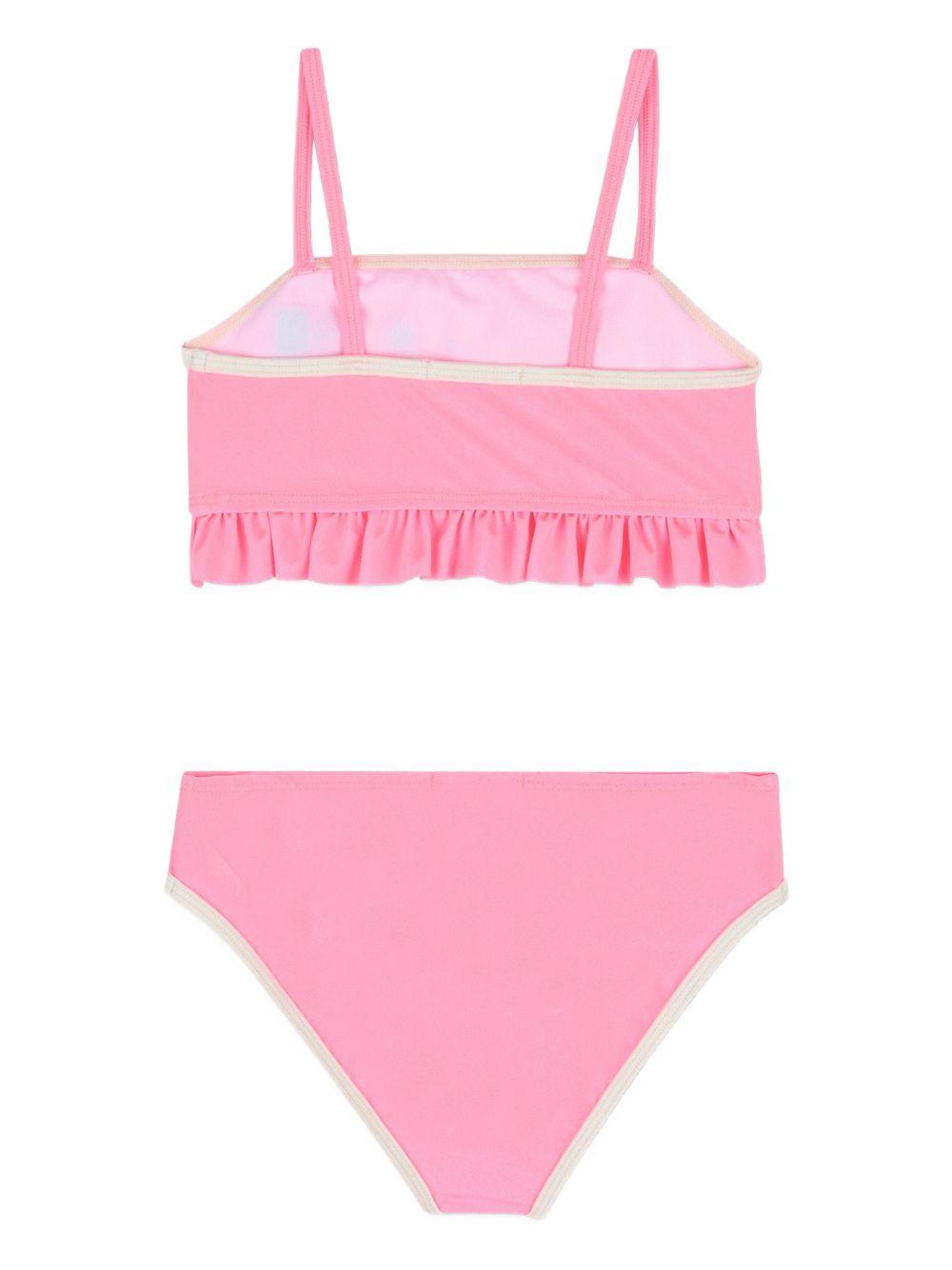 Bikini per bambina Billieblush rosa con stampa grafica U22157 499 BILLIEBLUSH KIDS