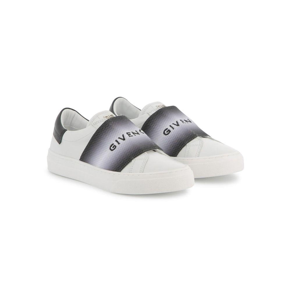 Sneakers con banda logata per bambino Givenchy Kids bianco con punta tonda H30673 09B GIVENCHY KIDS