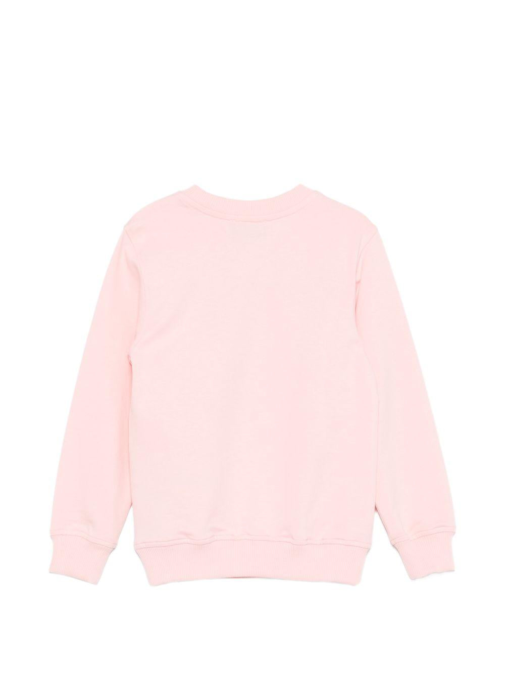 Felpa per bambina Moschino Kids rosa con stampa Teddy HUF09ULCA19 50209 MOSCHINO KIDS