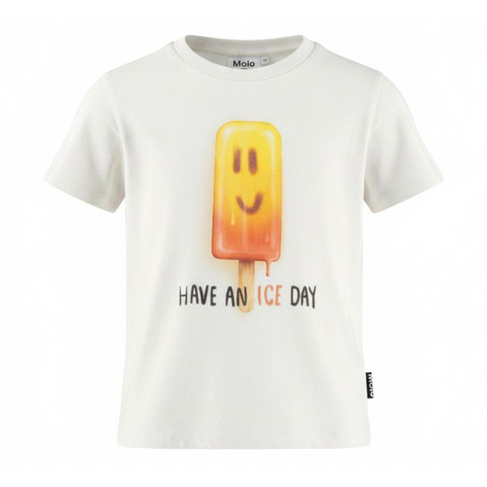 T-shirt Riley per bambino Molo bianco con stampa gelato 1S26A213 9804 MOLO