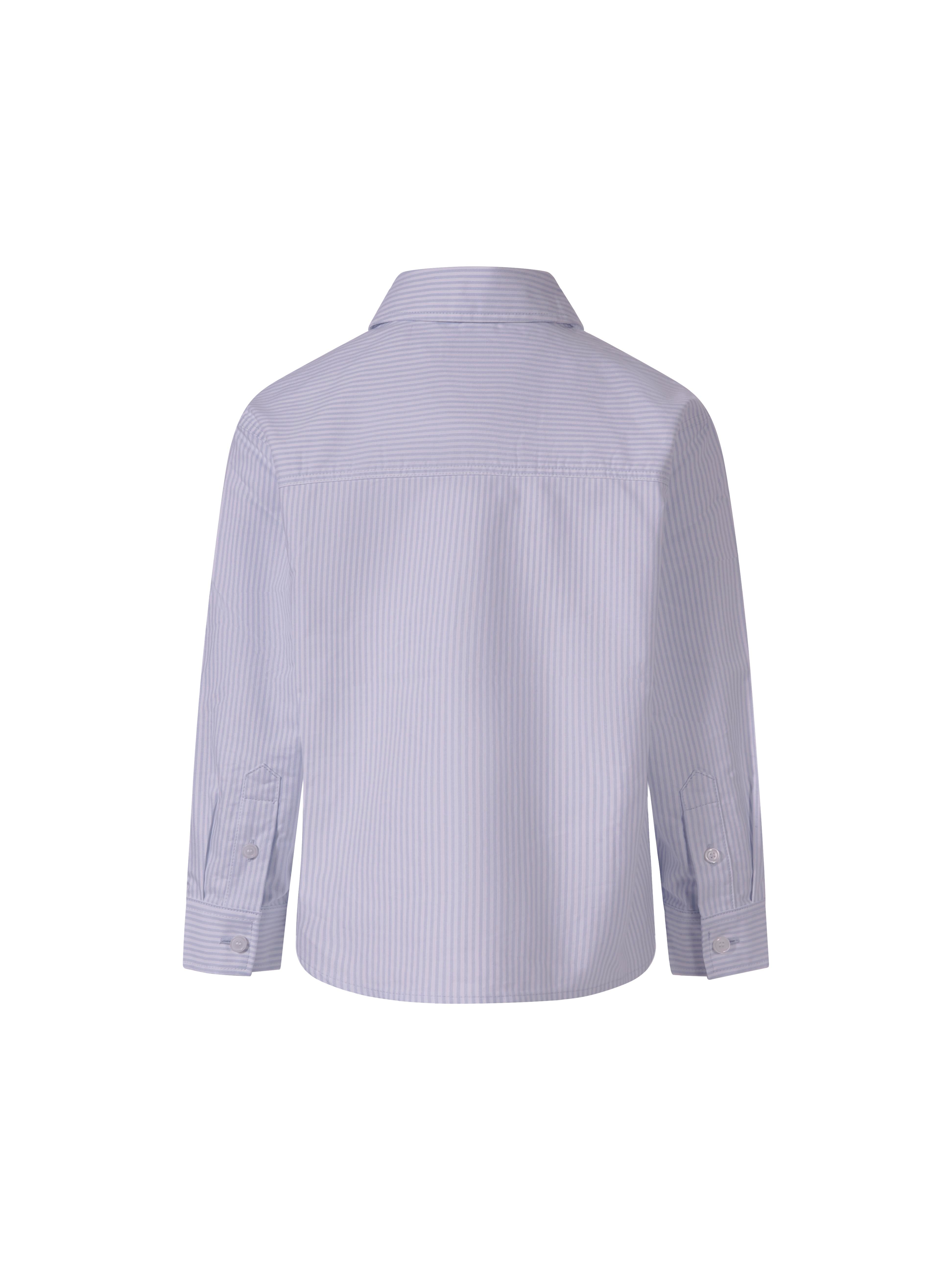 Camicia per bambino Burberry Kids azzurra con Equestrian Knight sul davanti 8117804 A2222 BURBERRY KIDS