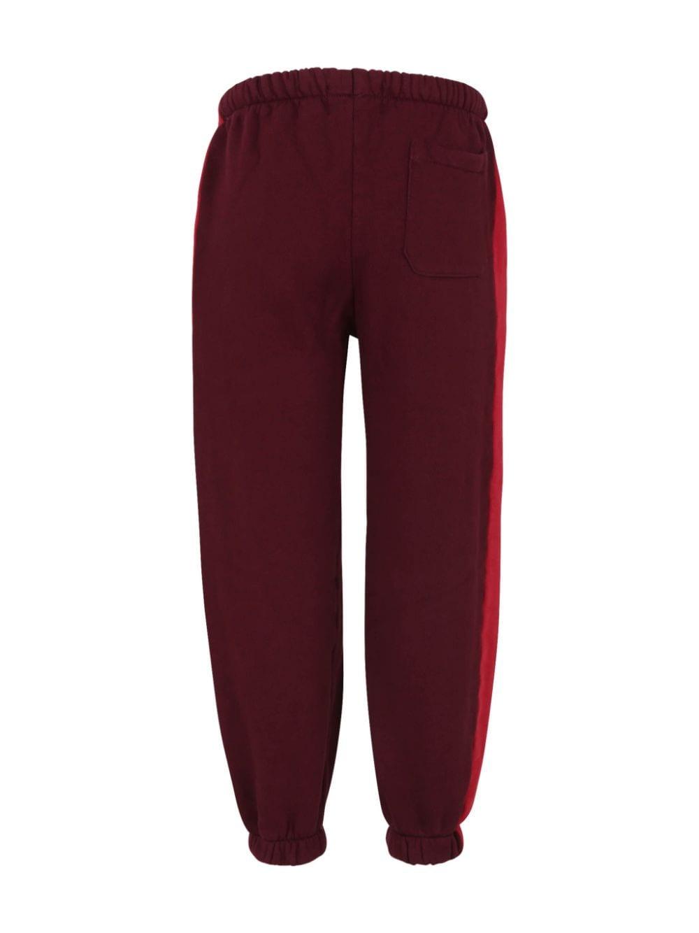 Joggers con stampa per bambina Bobo Choses rosso con dettaglio laterale a righe B224AC081 641 BOBO CHOSES