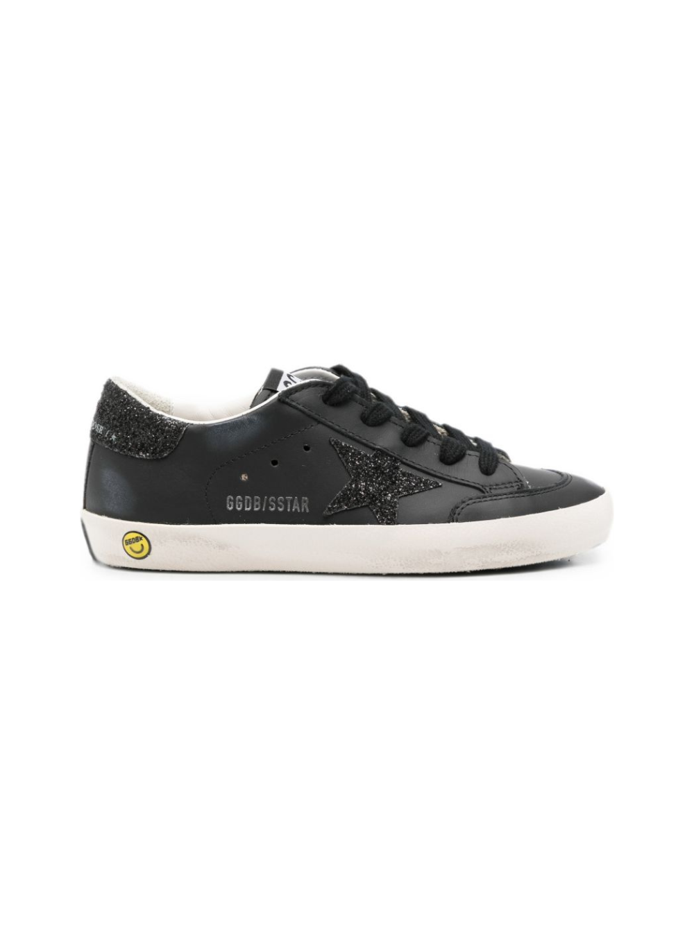Sneakers per bambina Goolden Goose Kids nera con stella glitterata<BR/> F00107F008661 90100 GOLDEN GOOSE KIDS