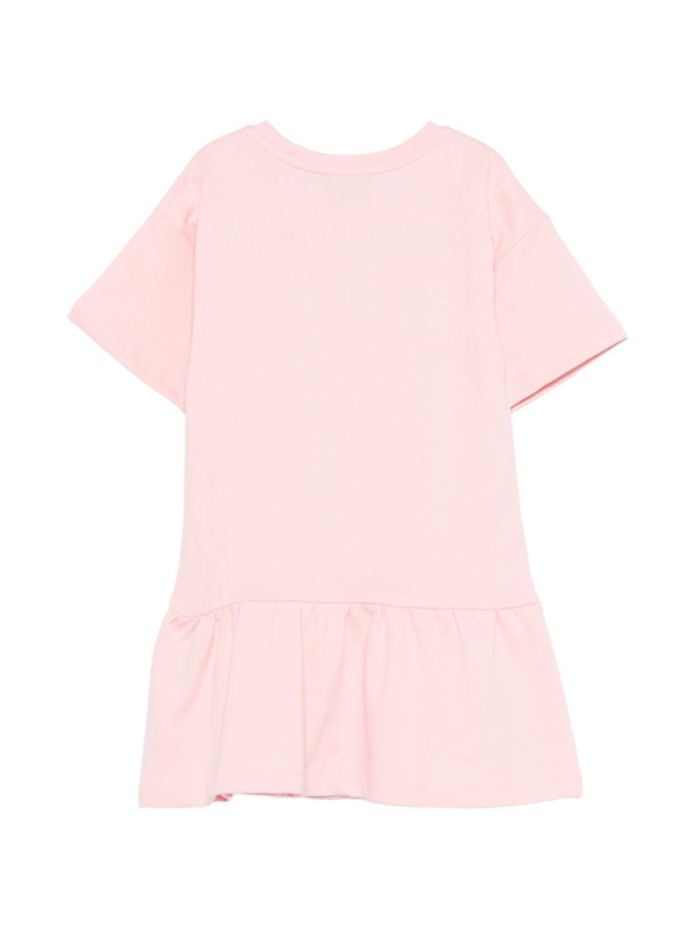 Abito da bambina Moschino Kids rosa con stampa orsetto HDV0HLLCA19 50209 MOSCHINO KIDS