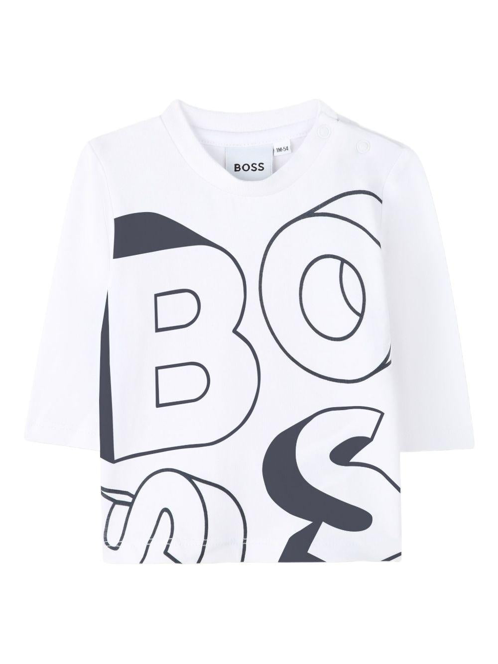 Set tuta sportiva per neonato Boss Kids beige con dettaglio logo J52527 B51 BOSS KIDS