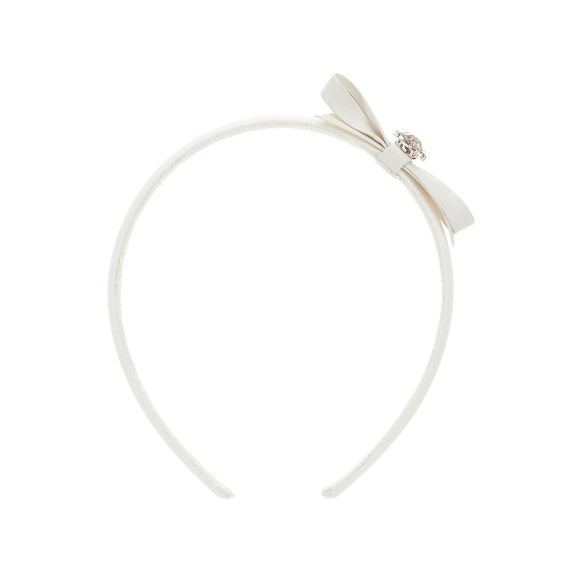Cerchietto per bambina Monnalisa bianco con fiocco 17G005 7067 0099 MONNALISA KIDS