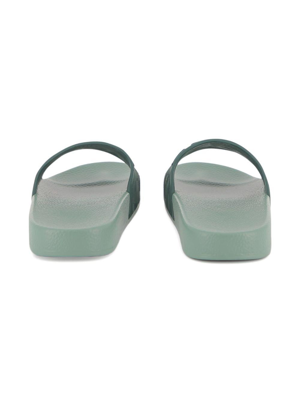 Ciabatte da bambino Boss Kids verde con logo J52799 68C BOSS KIDS
