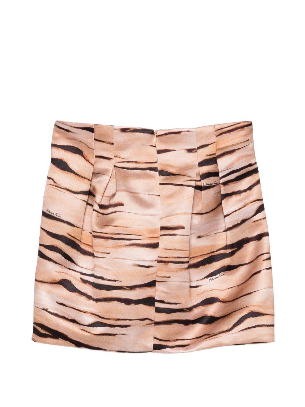 Gonna per bambina Elisabetta Franchi La Mia Bambina animalier con dettaglio logo EFGO2180RAE01 6006 ElISABETTA FRANCHI
