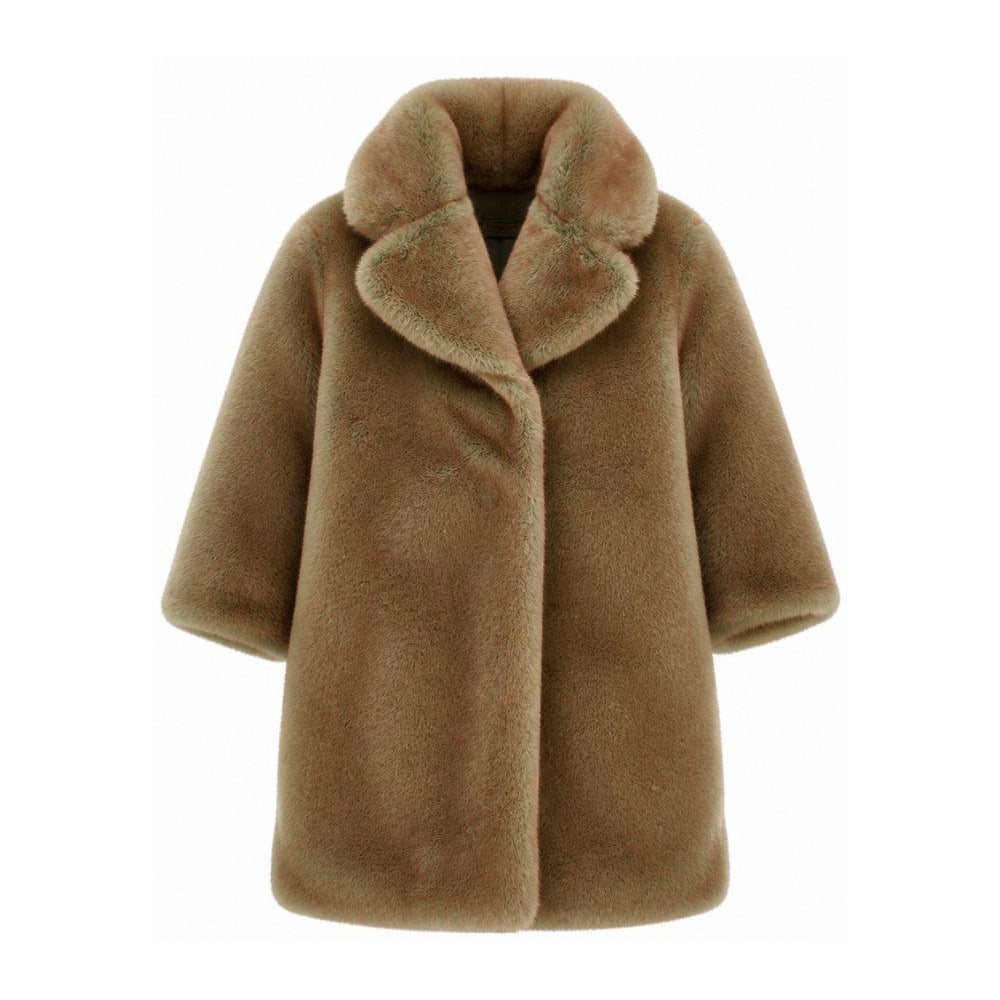 Cappotto per bambina Monnalisa Kids marrone con colletto 17H109 8034 0024 MONNALISA KIDS