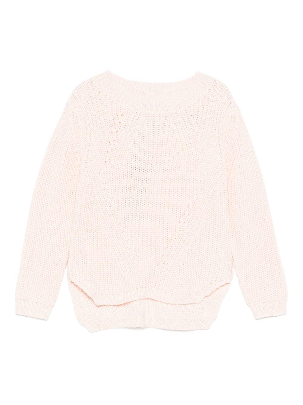 Maglione per bambina Molo rosa a maglia testurizzata 2W25K201 5503 MOLO