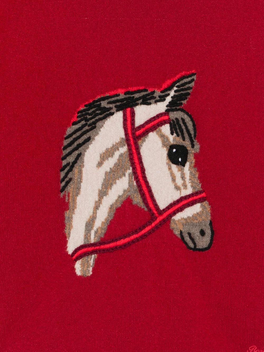 Maglione Jason per bambino Bonpoint rosso con ricamo cavallo N05BJUK00001 151 BONPOINT