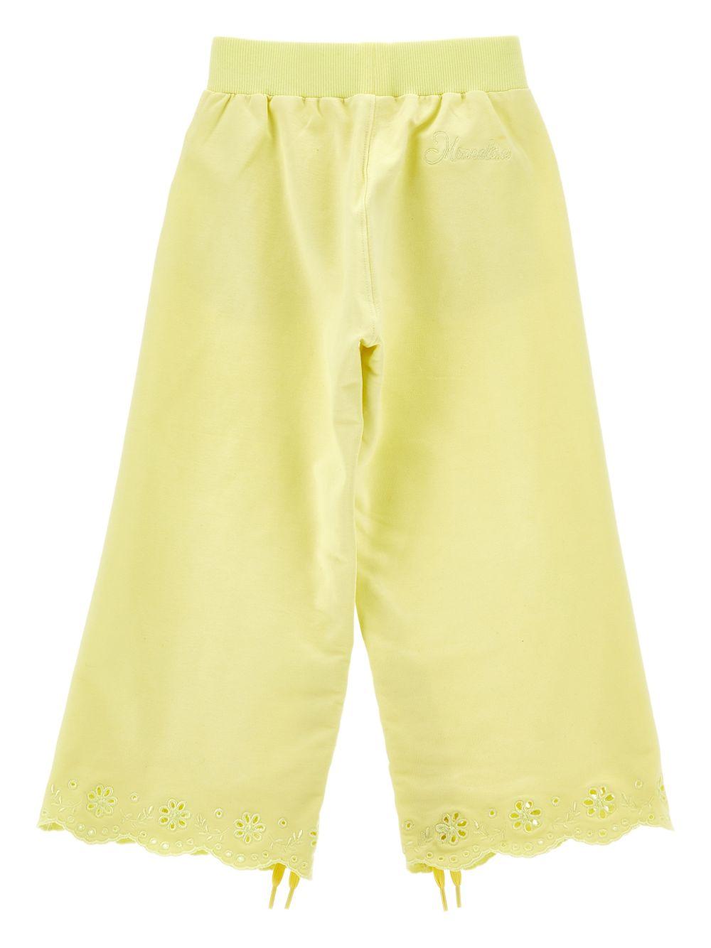 Pantaloni per bambina Monnalisa giallo con orlo con coulisse 17G400 7014 0014 MONNALISA KIDS