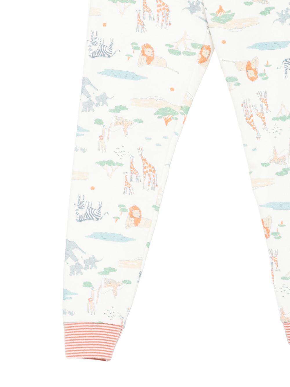 Pigiama per bambino Petit Bateau bianco con stampa grafica all-over A0FCT 01 PETIT BATEAU