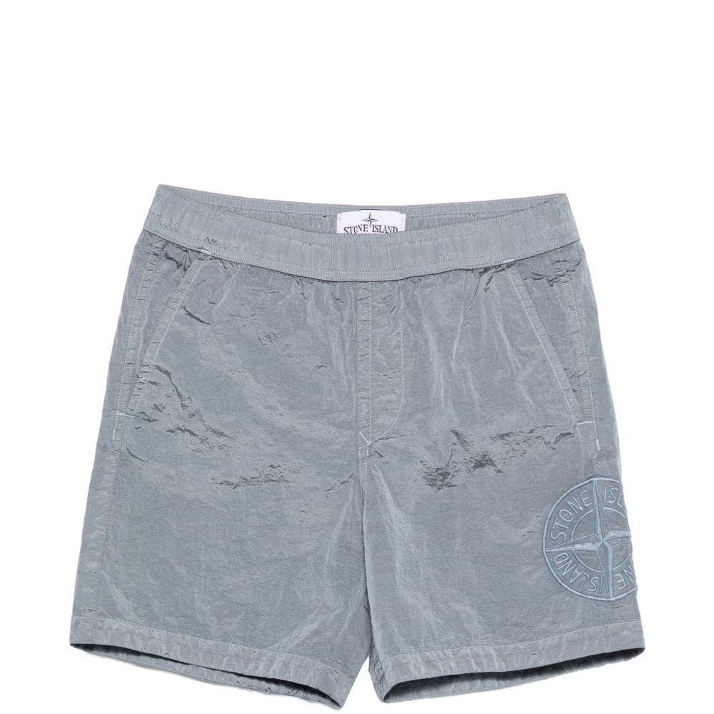 Costume da bagno per bambino Stone Island Junior blu con toppa con logo L1S16B100001S0043 V004A STONE ISLAND KIDS