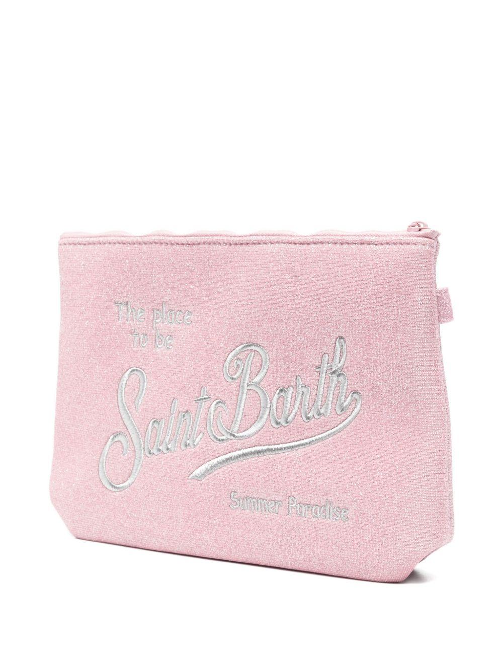 Pochette Aline MC2 Saint Barth rosa con finiture glitterate ALI0018 03000L MC2 ST. BARTH KIDS