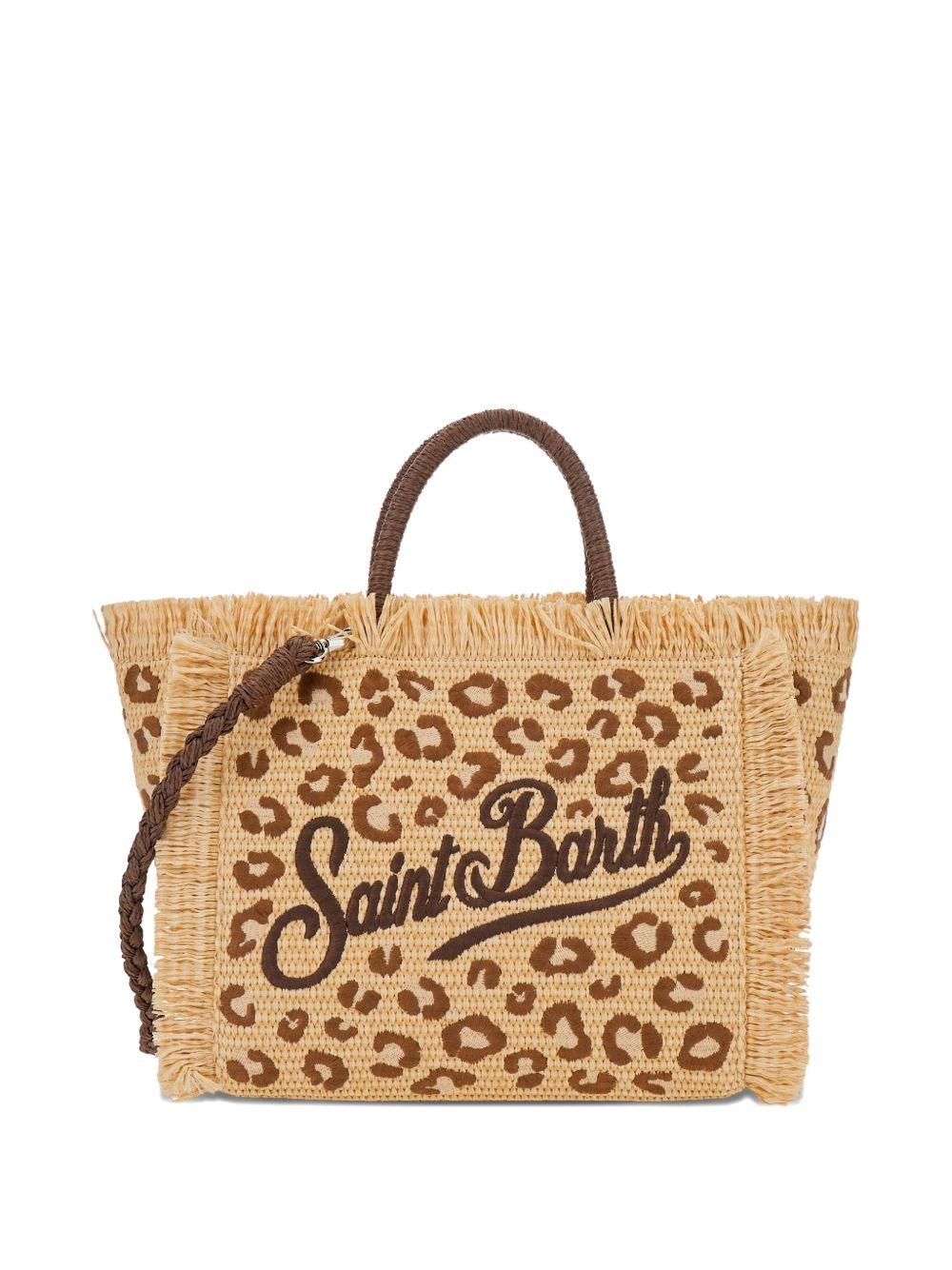 Borsa Colette MC2 Saint Barth beige con stampa animalier COL0017 00349L MC2 ST. BARTH KIDS
