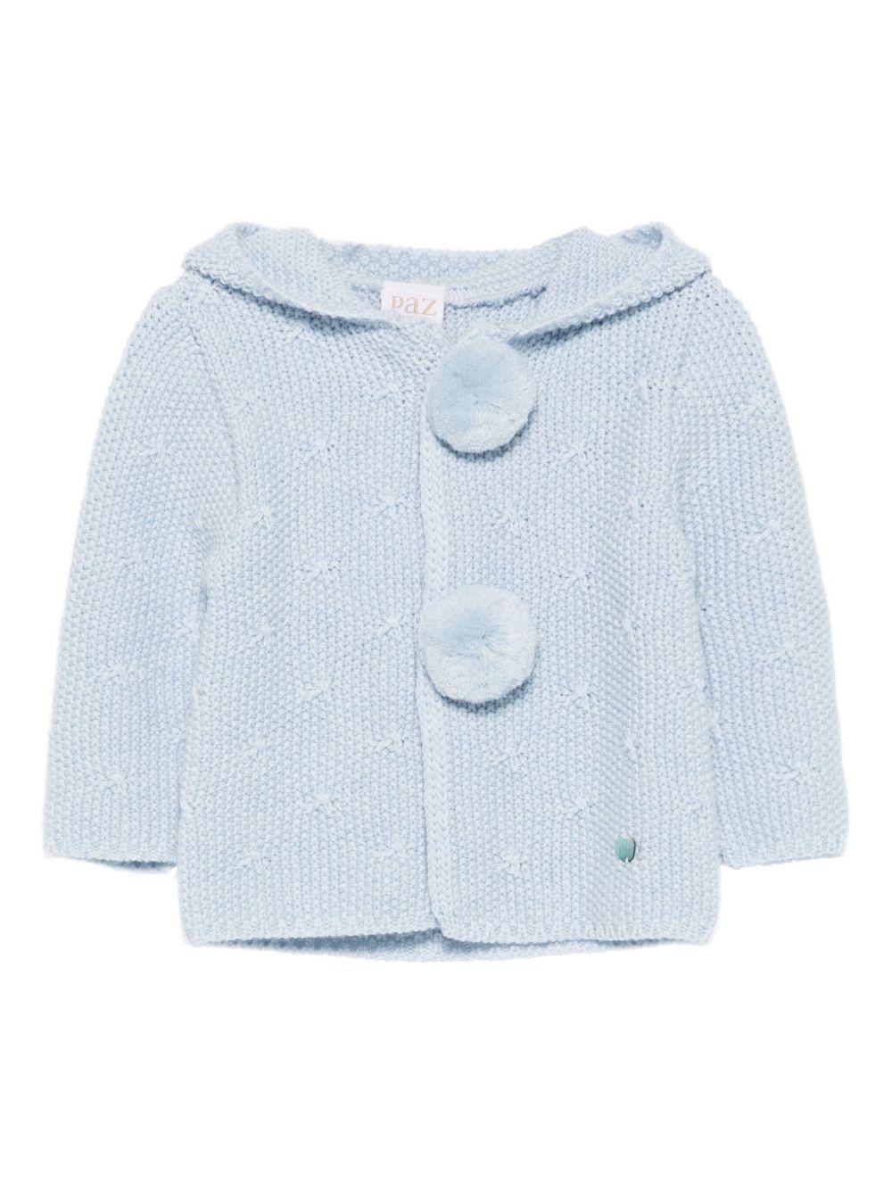 Cardigan per neonato Paz Rodrìguez azzurro con cappuccio 012-112955 80 H56 PaZ RODRIGUEZ