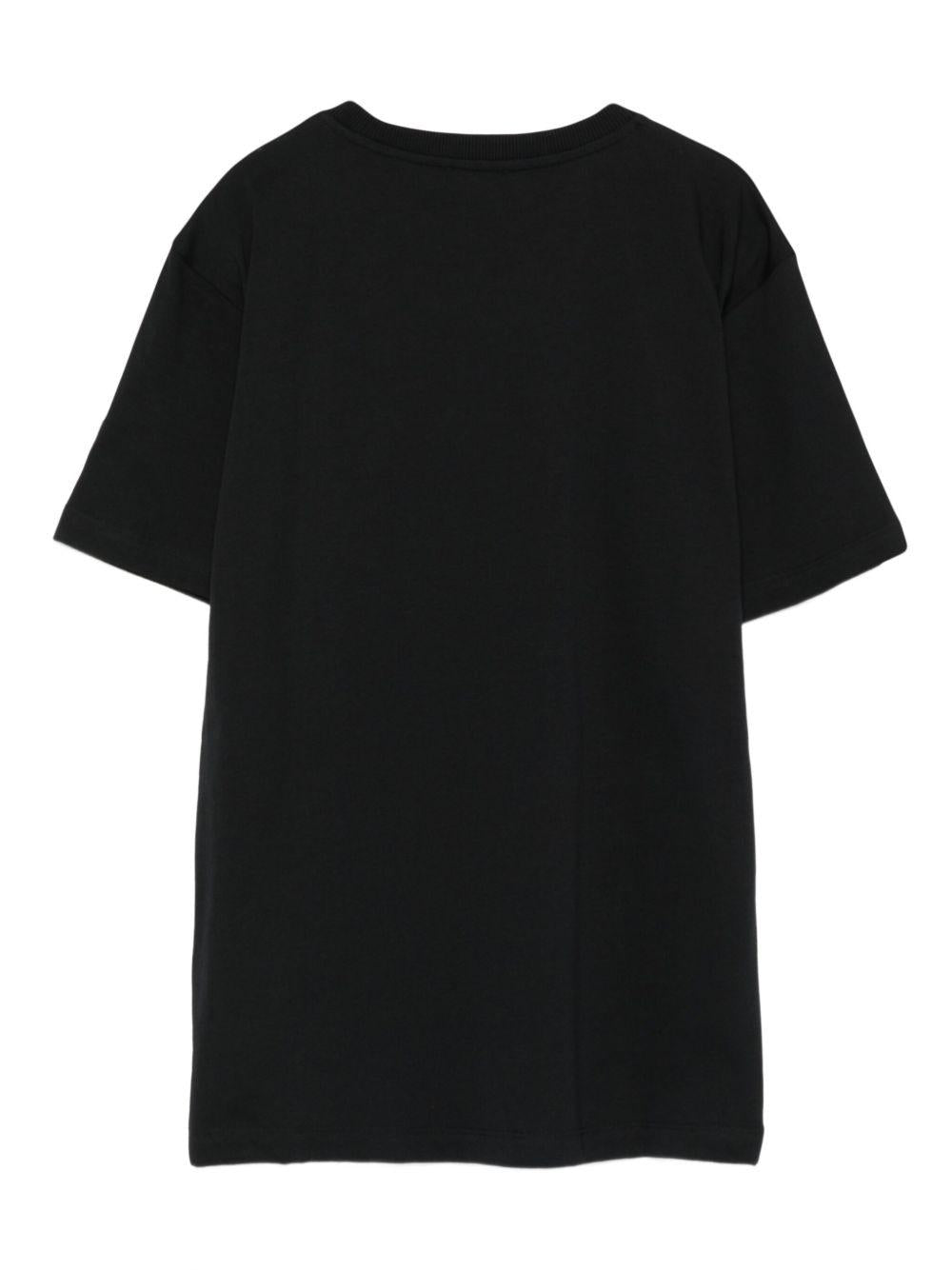 T-shirt per bambino Moschino Kids nero con stampa grafica HUM05GLAA01 60100 MOSCHINO KIDS