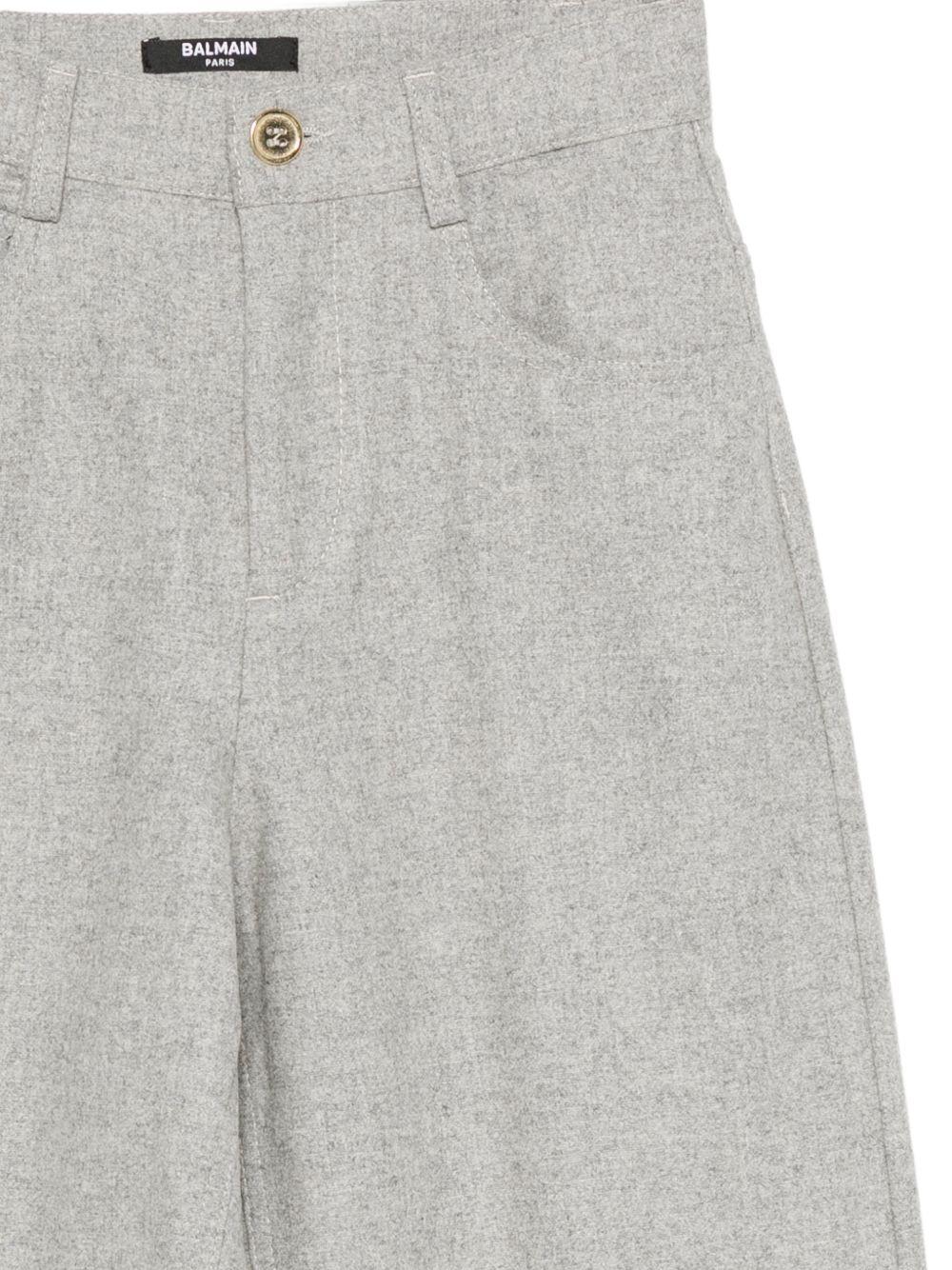 Pantaloni per bambino Balmain Kids grigi con motivo mélange BZ6H80 I0341 806OR BALMAIN KIDS