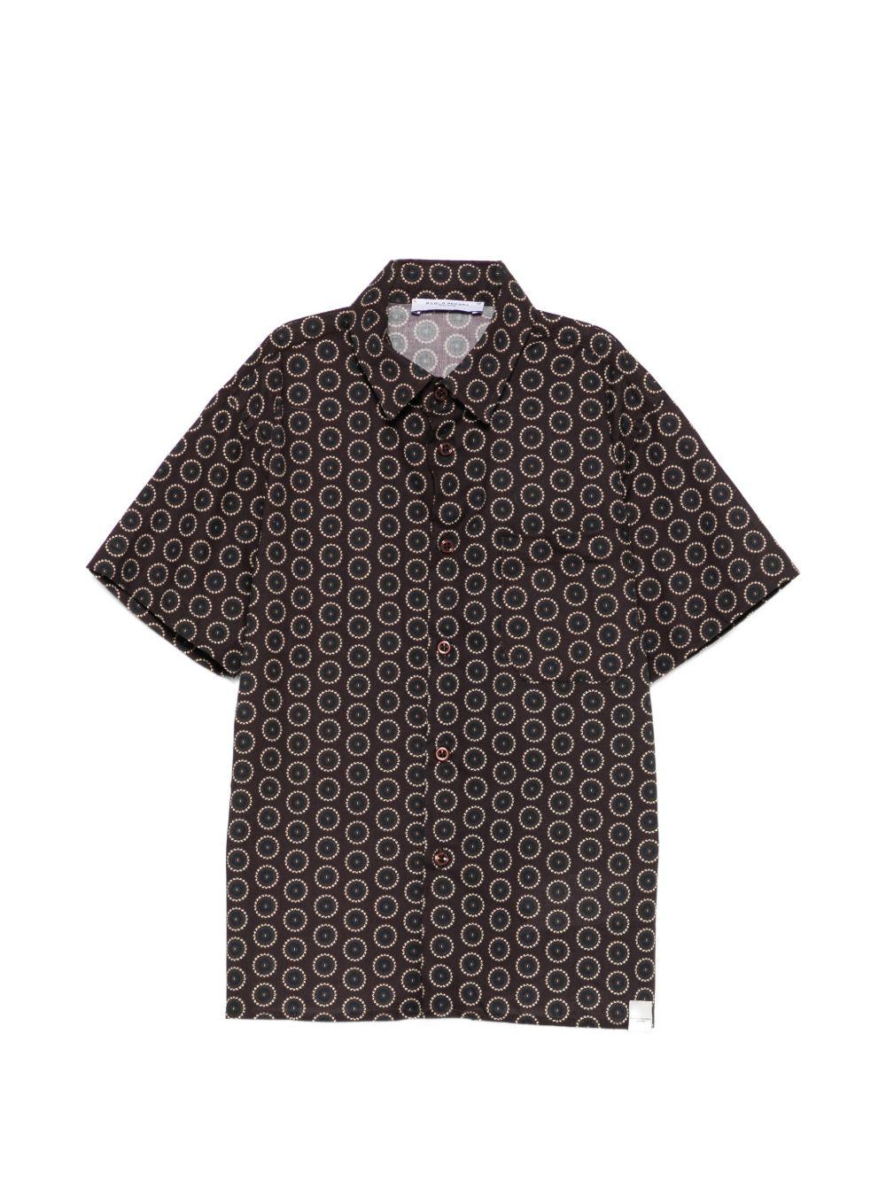 Camicia per bambino Paolo Pecora Kids marrone a fantasia PP4289 EBANO PAOLO PECORA KIDS