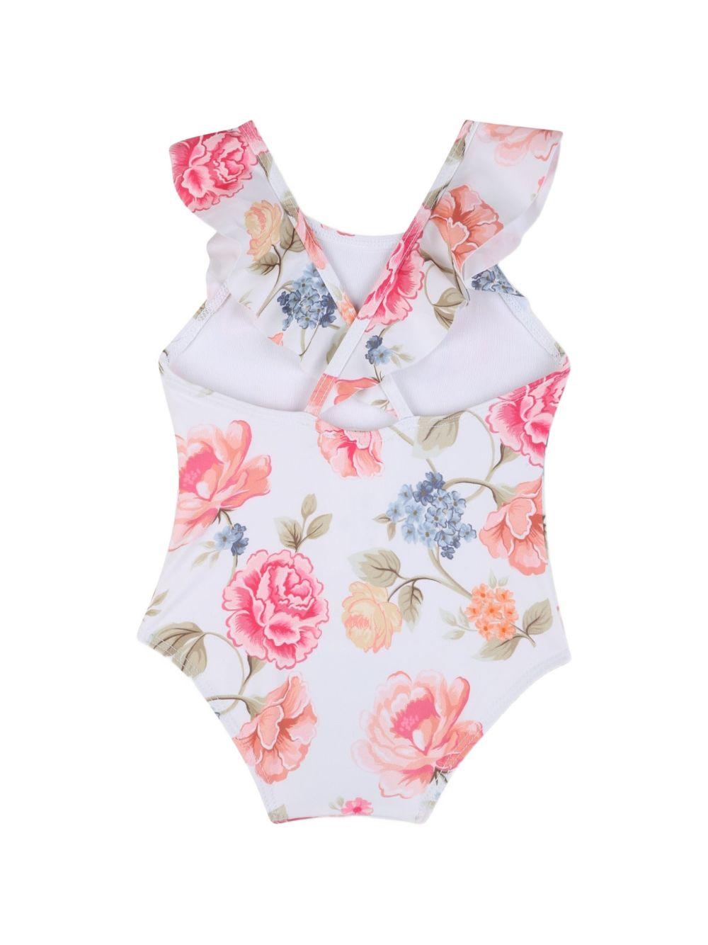 Costume per bambina Chloè Kids bianco con stampa a fiori C20915 S95 FLOWER CHLOE' KIDS