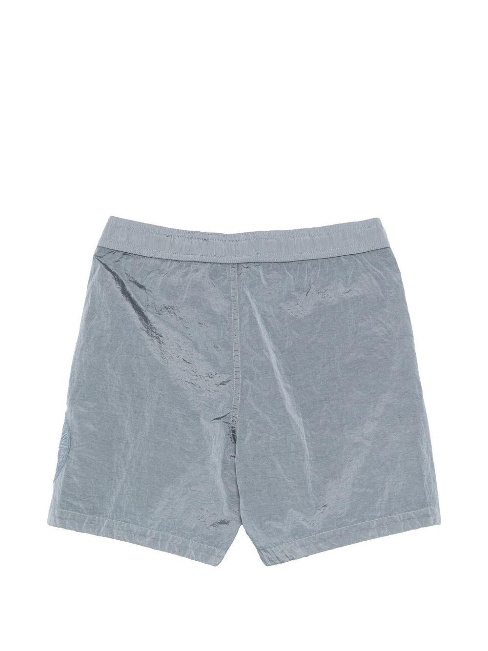 Costume da bagno per bambino Stone Island Junior blu con toppa con logo L1S16B100001S0043 V004A STONE ISLAND JUNIOR