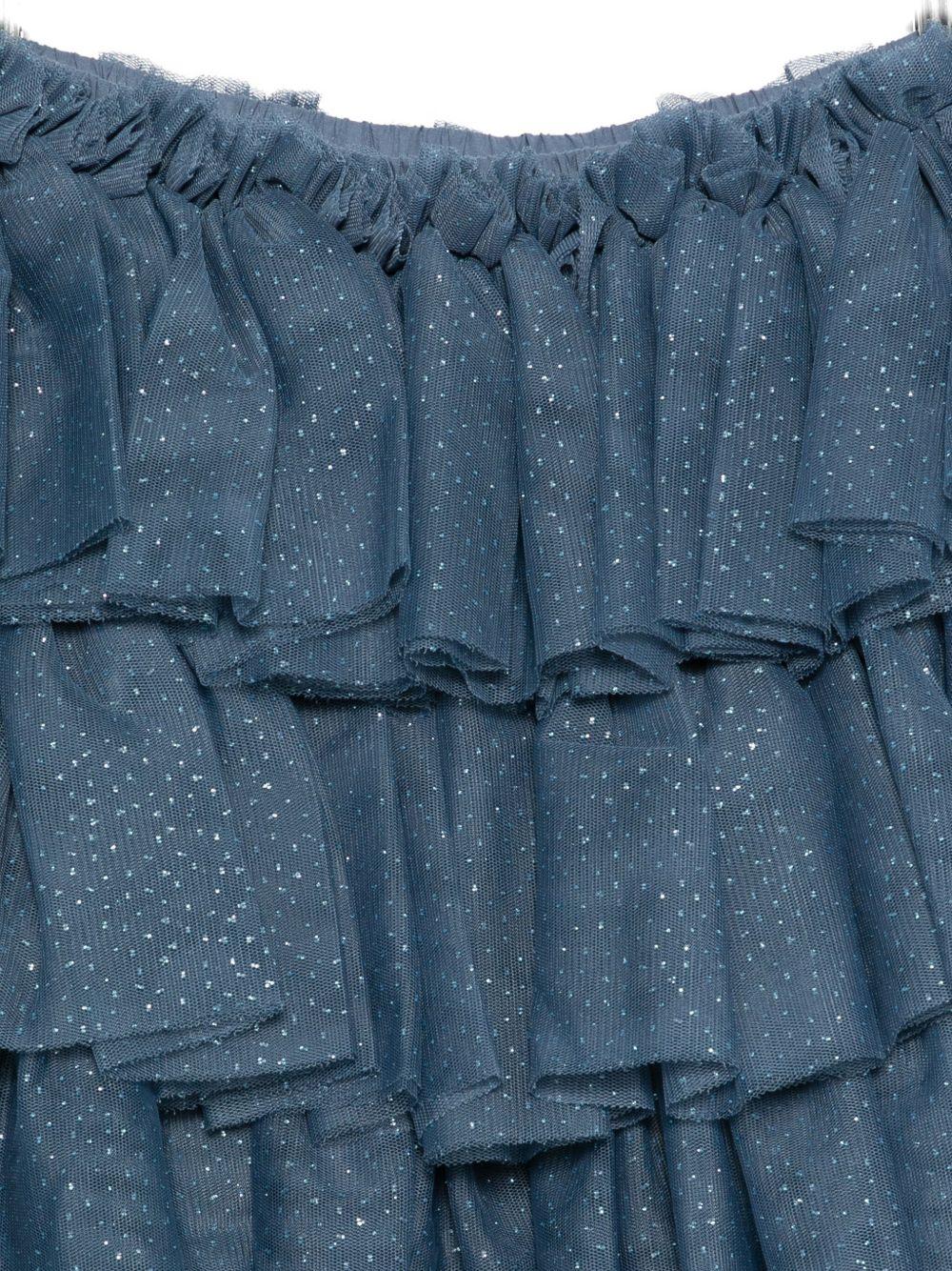 Gonna per bambina Konges Sløjd blu con strati di ruches KS103808 S30026 KONGES SLOJD