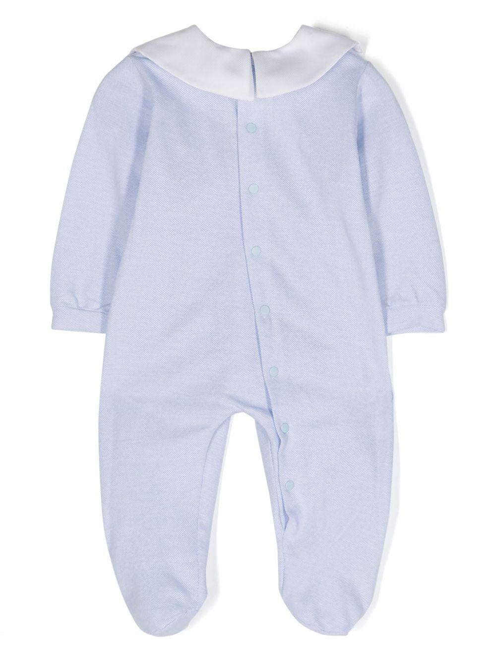 Tutina con ricamo La Stupenderia azzurro con ricamo frontale TBTT55 N04 LA STUPENDERIA KIDS
