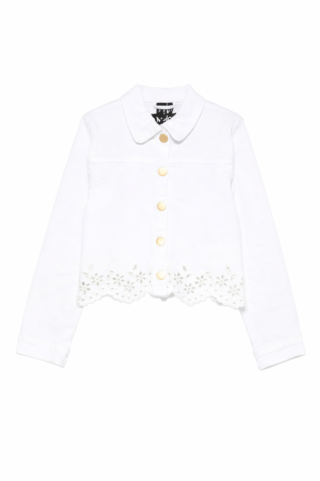 Giubbino per bambina Molo bianco con orlo ricamato 5S26M310 5636 MOLO