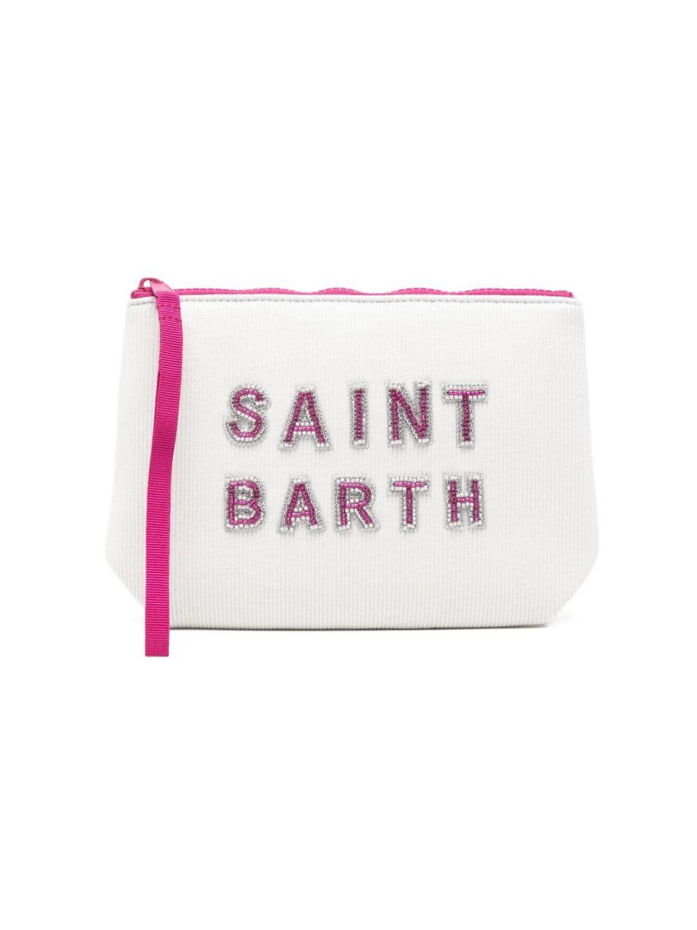 Pochette Aline MC2 Saint Barth bianca con applicazioni strass ALI0055 08543L MC2 ST. BARTH KIDS