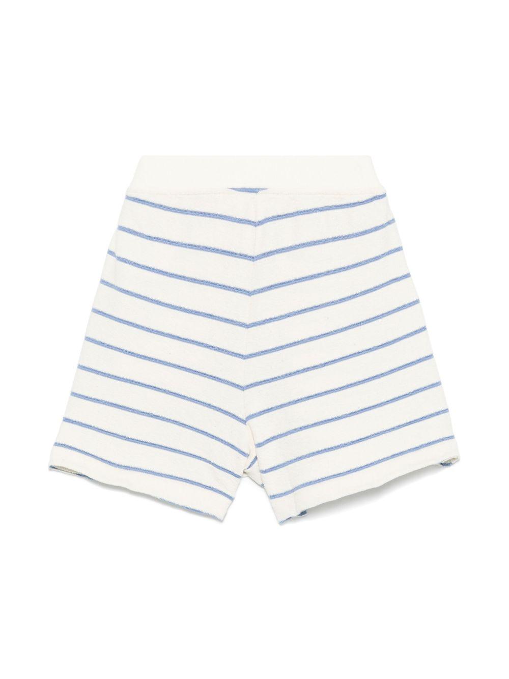 Shorts cornelia per bambina Bonpoint beige con motivo a righe S05GBEK00004 210 BONPOINT
